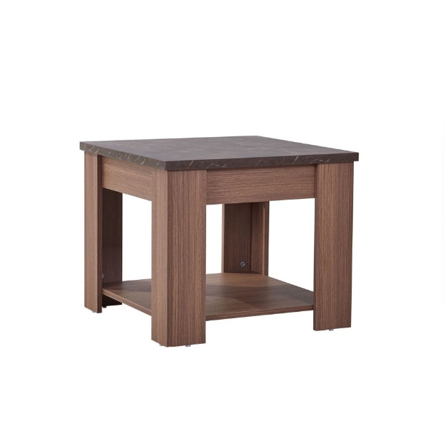 Picture of Adam Grey and Walnut End Table