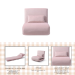 Picture of Angie Pink Single Sofa Bed