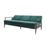 Picture of Lindy Timber arm Sofa Bed (Green)