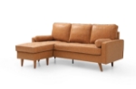 Picture of COOGEE L-SHAPE FAUX LEATHER REVERSIBLE CHAISE SOFA
