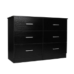 Picture of Redfern Lowboy 6 Drawers Chest Black