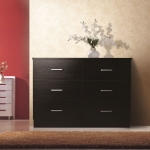 Picture of Redfern Lowboy 6 Drawers Chest Black
