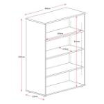 Picture of Open Bookcase - Includes 3 x 25mm T Adjustable Shelves Beech - 31.5 D x 90 W x 120 H cm.