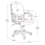 Picture of Medium Back Buget Executive Chair Single Point Lock Mechanism
