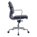 Picture of Medium Back Meeting/Executive Chair - Injected Foam PU Leather Finish - Fixed Chrome Loop Arms