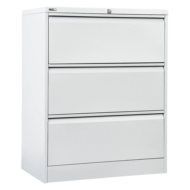 Picture of GO Heavy Duty 3 Drawer Lateral Filing Cabinet - Assembled 47.3 D x 90 W x 101.6 H cm.