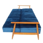 Picture of Lindy Timber arm Sofa Bed (Blue)