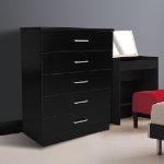 Picture of Heqs 5 Drawers Chest-Black