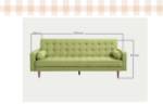 Picture of Sofia Sofa Bed 3 Seater - Green