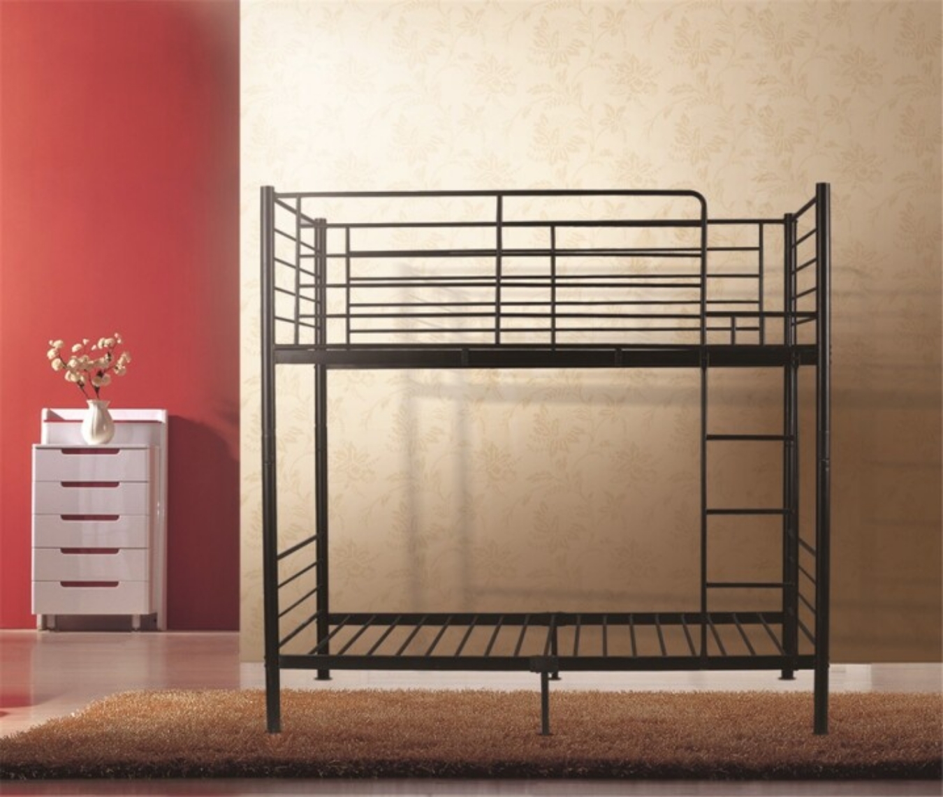 Modernize the look of any bedroom with this elegant bunk bed! 
