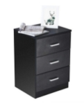 Picture of Redfern 3 Drawers Chest - Black