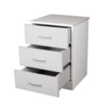 Picture of Redfern 3 Drawers Bedside - White