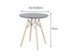 Picture of Oliver 80 cm Round Dining Table Grey